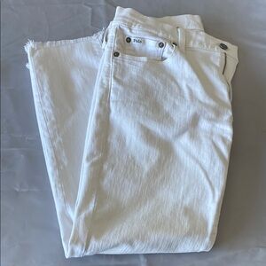 Polo Ralph Lauren White Ankle & Cropped Jeans